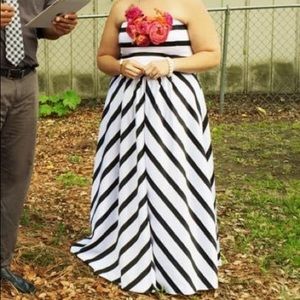 David’s Bridal Prom Collection black and white dress